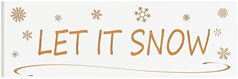 ההשראות של קרול מאפשרות לזה לחתום שלג | עיצוב חג מולד לבן מעץ לקישוט חג החווה | שלט עץ מגולף רב -תכליתי